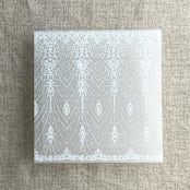 "Chantilly lace white ink printed vellum envelope liner for A7 square flap envelope  | pack of 10" - Envelope Liners in white by Ivory Invitations