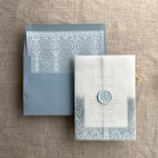 "Chantilly lace white ink printed vellum envelope liner for A7 square flap envelope  | pack of 10" - Envelope Liners in white by Ivory Invitations