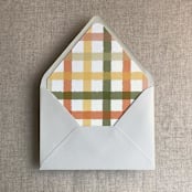 "Pasta checkers envelope liner for A7 euro flap envelope | pack of 10" - Envelope Liners in multicolorassorted-colors by Ivory Invitations