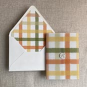 "Pasta checkers envelope liner for A7 euro flap envelope | pack of 10" - Envelope Liners in multicolorassorted-colors by Ivory Invitations