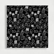 "Santa's Workshop: Whimsical Christmas Envelope Liners | Set of 25" - Envelope Liners in black by Nikki Turner