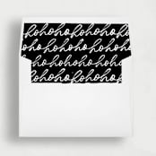 "Ho ho ho: Modern Christmas Envelope Liners | Set of 25" - Envelope Liners in black by Nikki Turner