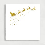 "Reindeer Magic: Enchanting Christmas Envelope Liners | Set of 25" - Envelope Liners in gold by Nikki Turner