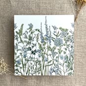 "Bluebell flower botanical printed envelope liner for A7 square flap envelope  | pack of 10" - Envelope Liners in blue by Ivory Invitations