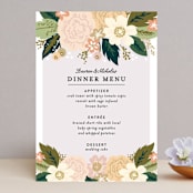"Classic Floral" - Menus in Spring Blush by Alethea and Ruth - Front