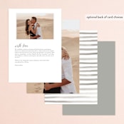 "Watercolor Floral" - Menus in Fog by Jill Means - Back of Card Options