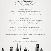 "Big City - Philadelphia" - Menus in Light Taupe by Hooray Creative - Detail