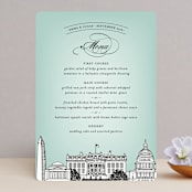 "Big City - Washington DC" - Menus in Mint Green by Hooray Creative - Front