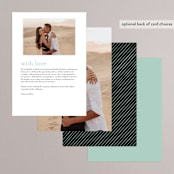 "Big City - Washington DC" - Menus in Mint Green by Hooray Creative - Back of Card Options