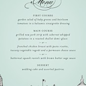 "Big City - Washington DC" - Menus in Mint Green by Hooray Creative - Detail