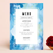 "Gallery Abstract Art" - Menus in Ocean by Alethea and Ruth - Front