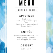 "Gallery Abstract Art" - Menus in Ocean by Alethea and Ruth - Detail