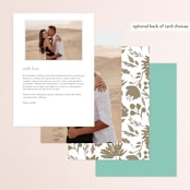 "Watercolor Delight" - Menus in Aqua by Petra Kern - Back of Card Options