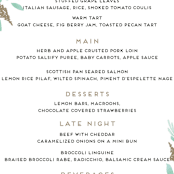 "Watercolor Delight" - Menus in Aqua by Petra Kern - Detail