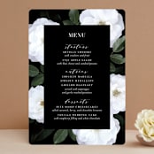 "Heirloom Roses" - Menus in Ebony by Jill Means - Front
