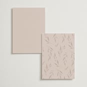 "Arch Monogram" - Menus in Dusty Rose by Kelly Schmidt - Back of Card Options