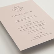 "Arch Monogram" - Menus in Dusty Rose by Kelly Schmidt - Detail