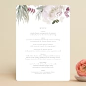 "romantic bouquet" - Menus in Plum by Phrosné Barwood - Front
