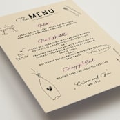 "Modern Fairy Tale" - Menus in Linen by Helena Vitto - Detail