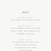 "Modern Initials" - Menus in Buttercream by Lori Wemple - Detail