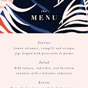 "Acapulco" - Menus in Indigo by Angela Marzuki - Detail