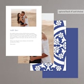 "Topkapi" - Menus in Cobalt by Nazia Hyder - Back of Card Options