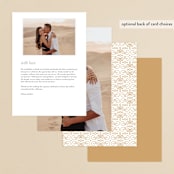 "Ornate Monogram" - Menus in Faux Gold by Kristen Smith - Back of Card Options