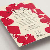 "Pair of Hearts from Disney's Alice In Wonderland" - Menus in Ruby by Baumbirdy - Detail