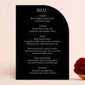 "Black-Tie" - Menus in Noir by Benita Crandall - Front