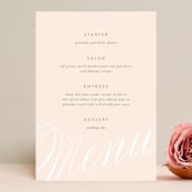 "Classic Lux" - Menus in Blush by Stacey Day - Front