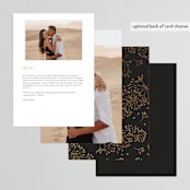 "Dashing" - Menus in Pearl by Benita Crandall - Back of Card Options