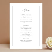 "Minimalist Photo" - Menus in Ivory by Nicole Walsh - Front