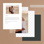 "Minimalist Photo" - Menus in Ivory by Nicole Walsh - Back of Card Options