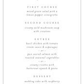 "Minimalist Photo" - Menus in Ivory by Nicole Walsh - Detail