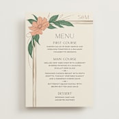 "Charming" - Menus in Almond by GeekInk Design - Front