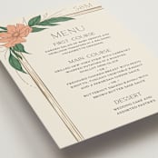 "Charming" - Menus in Almond by GeekInk Design - Detail