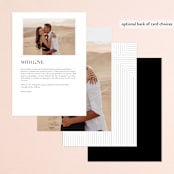 "contemporary photo" - Menus in Cloud by Erin Deegan - Back of Card Options