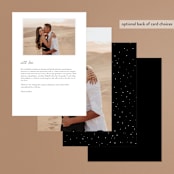 "A formal request" - Menus in Jet by Lea Delaveris - Back of Card Options