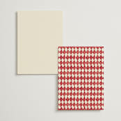"Red Hearts" - Menus in Champagne by Helena Vitto - Back of Card Options