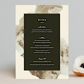 "Organic Elegance" - Menus in Sand by Carrie Moradi - Front
