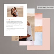"Watercolor Wisp" - Menus in Blush by Ariel Rutland - Back of Card Options
