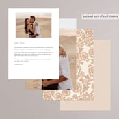 "Lace and Kraft" - Menus in Kraft by Katharine Watson - Back of Card Options