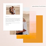 "Ombre" - Menus in Orange by Dean Street - Back of Card Options