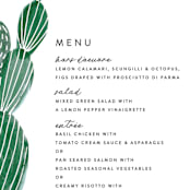 "Painted Cacti" - Menus in Cactus by Olivia Raufman - Detail