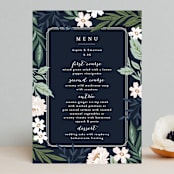 "Floral Edged Frame" - Menus in Royal by Alethea and Ruth - Front