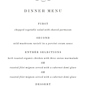 "Understated Elegance" - Menus in Cotton by Kimberly FitzSimons - Detail