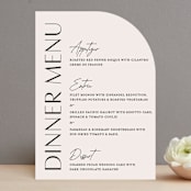 "Ascent" - Menus in Ecru by Erica Krystek - Front
