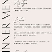 "Ascent" - Menus in Ecru by Erica Krystek - Detail