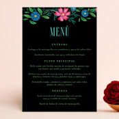 "Embroidery" - Menus in Noche by Jackie Crawford - Front