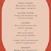 "Japanese Fabric" - Menus in Persimmon by Becky Nimoy - Detail
